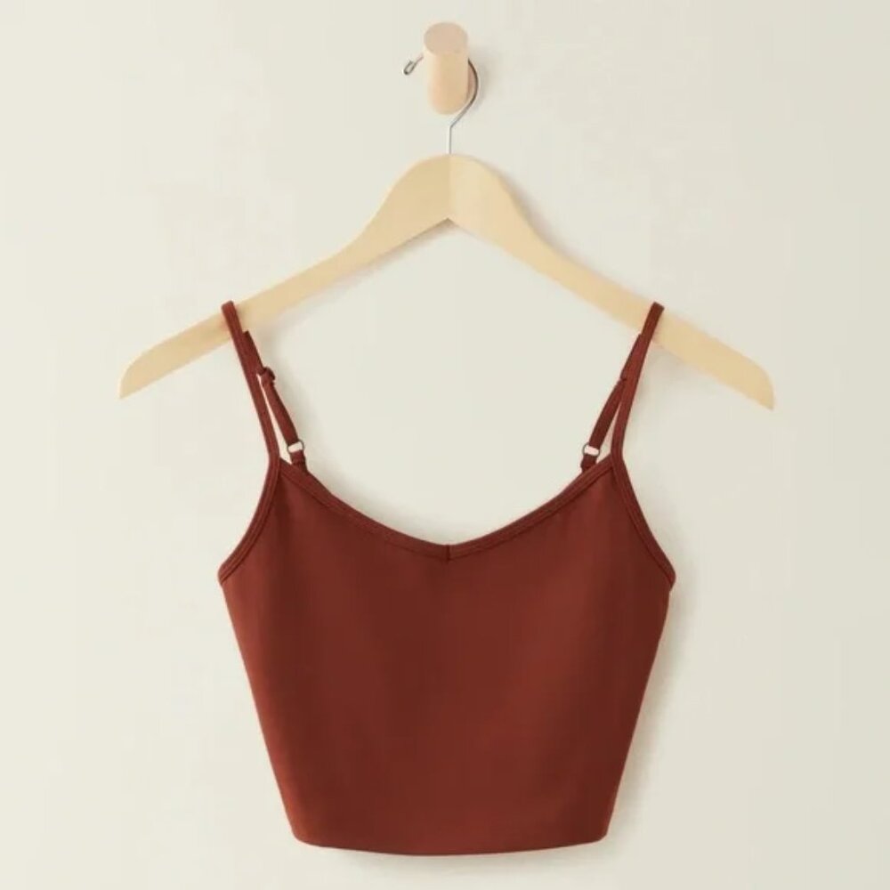 NWOT Upwest Cropped Longline Braimi in Cherry Mahogany Size S